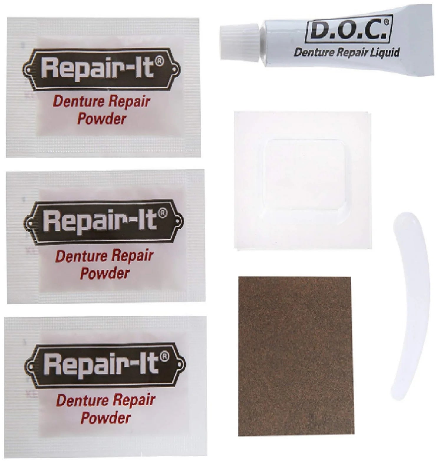 D.O.C. Advanced Denture Repair Kit - 3 Pack for Quick & Easy Fixes