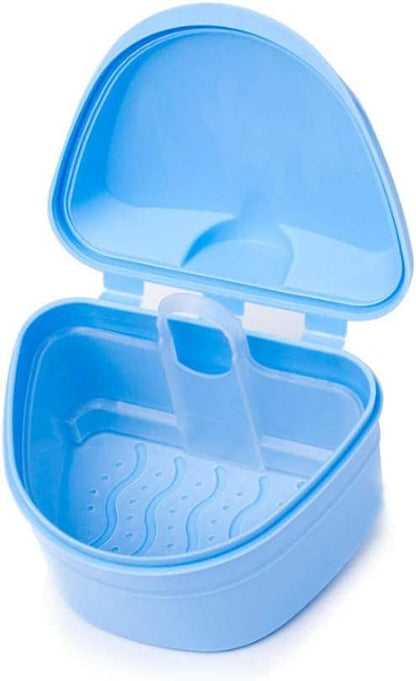 Ultimate Professional Denture Cleaning Kit - Includes Case & Brush (Blue)