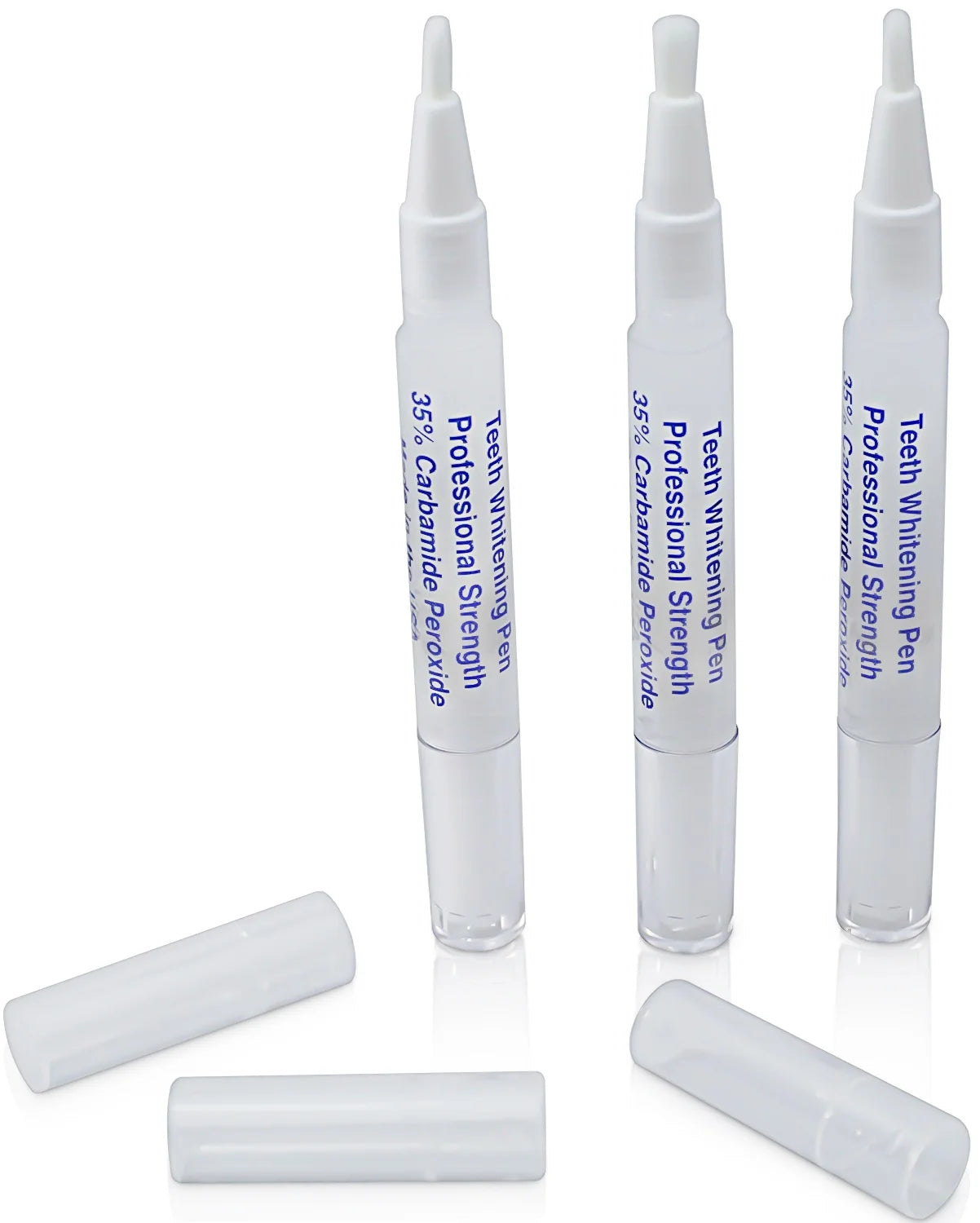 3-Pack Professional Teeth Whitening Pens - 35% Carbamide Peroxide - Fast Results for 80+ Treatments - Made in the USA