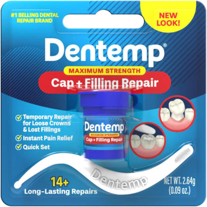 Dentemp Maximum Strength 6-Pack Repair Kit for Lost Fillings and Loose Caps - Fast & Reliable Dental Care at Home!