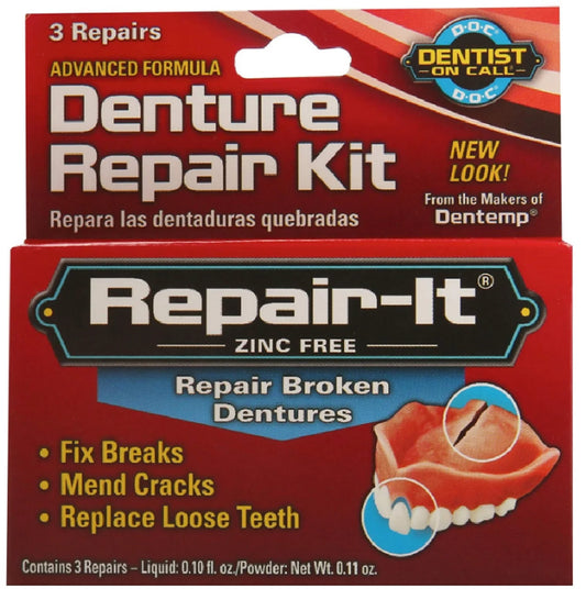 D.O.C. Advanced Denture Repair Kit - 3 Pack for Quick & Easy Fixes