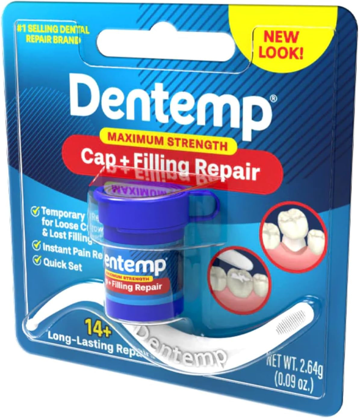 Dentemp Maximum Strength 6-Pack Repair Kit for Lost Fillings and Loose Caps - Fast & Reliable Dental Care at Home!